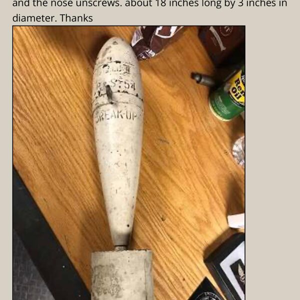 ברק עשן בריטי ישן 75 מ"מ עם כדור פירוטכני